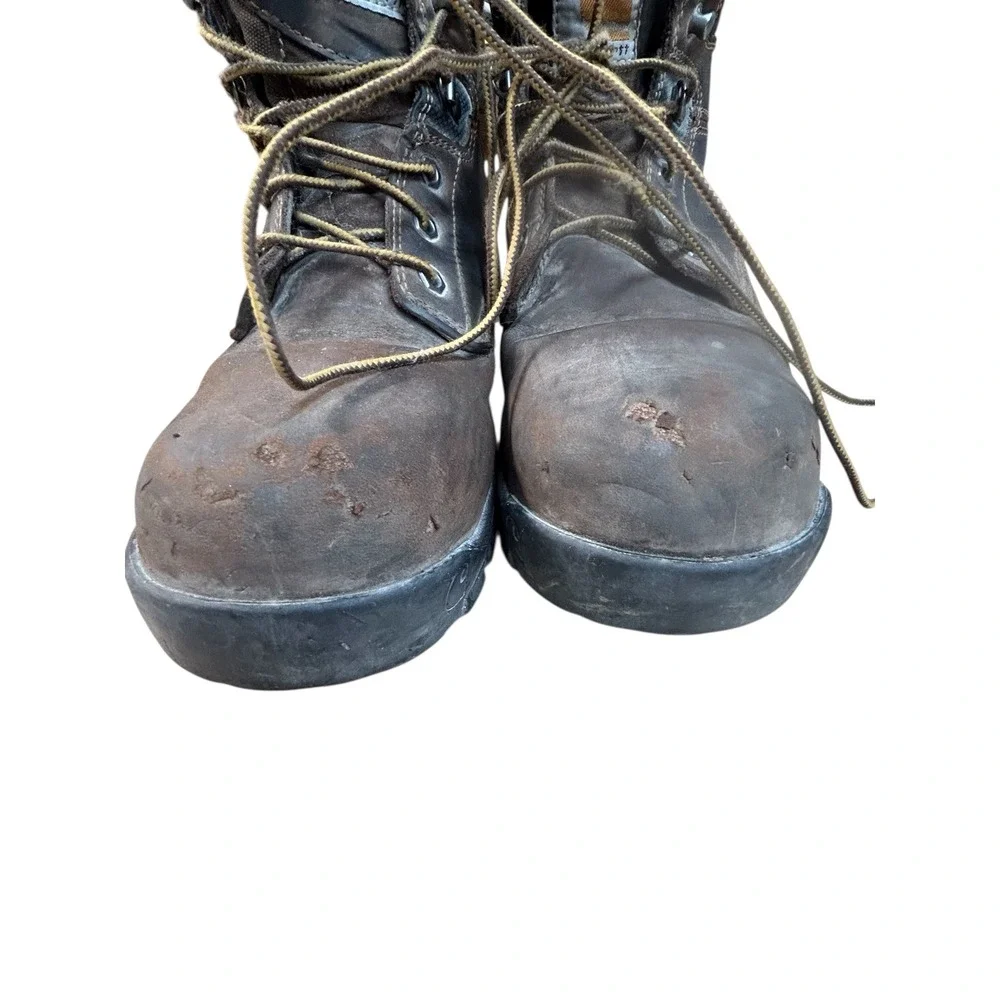 Carhartt Mens CMF6366 Waterproof Work Boots Size 8M Brown Leather Steel‎ Toe